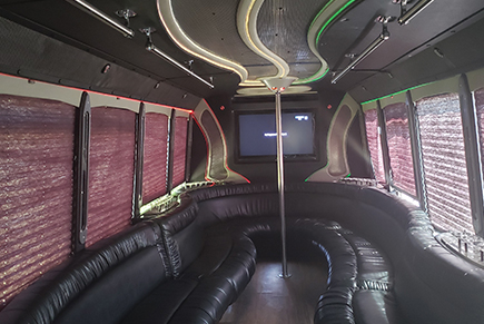 Party bus Houston leather interior