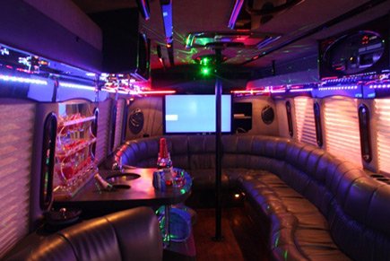 Spacious limo party bus